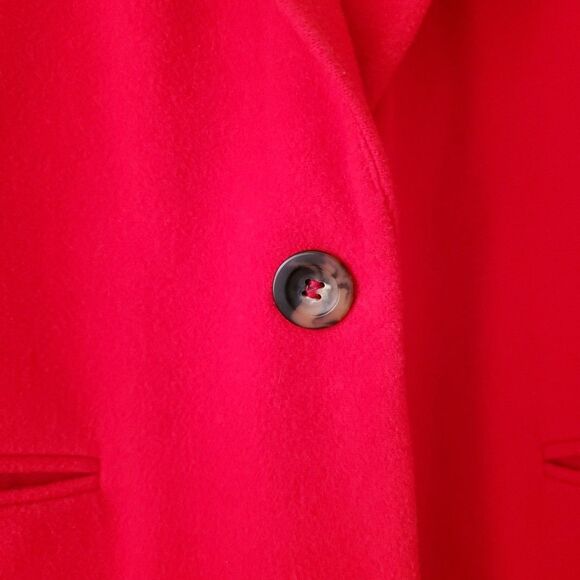 Pursuits LTD Red Wool Cashmere Blend Vintage Blazer Front Pockets Womens 10 - Picture 4 of 9